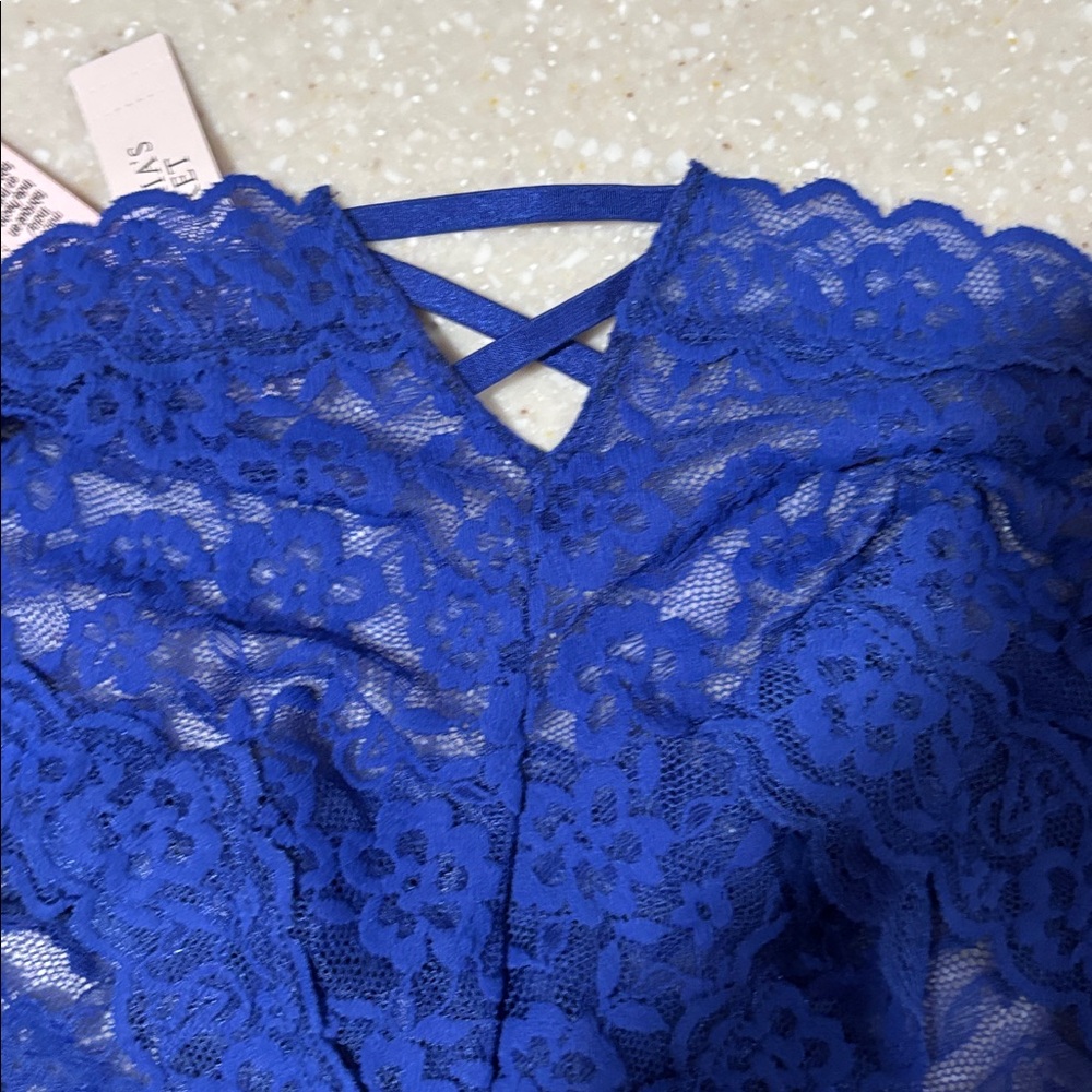 Victoria's Secret Blue Lace Boyshort Panty - Picture 3 of 4